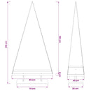 Metal juletræ KUOPIO 210 cm Stål Sort