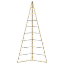 Metal juletræ KUOPIO 210 cm Varm hvid Stål Sort