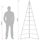 Metal juletræ KUOPIO 210 cm Varm hvid Stål Sort