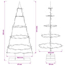 Juletræ i metal med fod KUOPIO 125 cm Varm hvid Stål Sort