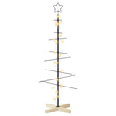 Metal juletræ KUOPIO 120 cm Varm hvid Stål Sort