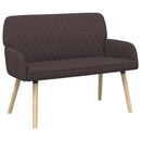 2-personers sofa med ben i massivt træ 2-personers Mørk Brun