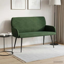 2-personers sofa med metalben 2-personers Mørkegrøn Velourstof