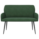 2-personers sofa med metalben 2-personers Mørkegrøn Velourstof