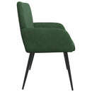 2-personers sofa med metalben 2-personers Mørkegrøn Velourstof