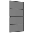 Indvendig Dør 102,5 x 201,5 cm Hærdet Glas og Aluminium