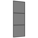 Skydedør 76 x 205 cm Hærdet Glas og Aluminium