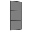 Skydedør 90 x 205 cm Hærdet Glas og Aluminium