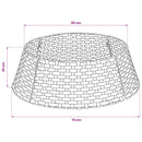 Juletrækrave Rund Mørk Brun Dia. 75 x 25 cm polyrattan