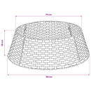 Juletrækrave Rund Mørk Brun Dia. 90 x 28 cm polyrattan
