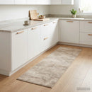 Køkken tæppe Beige beton 150 x 45 cm 100% polyamid Vaskbar
