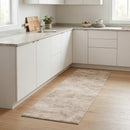 Køkken tæppe Beige beton 300 x 60 cm 100% polyamid Vaskbar