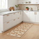 Køkken tæppe Beige poter 180 x 60 cm 100% polyamid Vaskbar