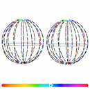 Julefinial lys 2 stk. 384 LED'er RGB Diameter 60 x 63 cm