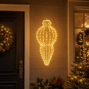 Julefinial lys 320 LED'er Varm hvid Dia. 40 x 75 cm