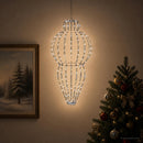 Julefinial lys 320 LED'er Kold hvid Dia. 40 x 75 cm