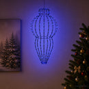 Julefinial lys 320 LED'er Blå Dia. 40 x 75 cm