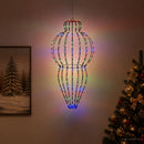 Julefinial lys 320 LED'er Flerfarvet Dia. 40 x 75 cm