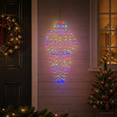 Julefinial lys 320 LED'er Flerfarvet Dia. 40 x 75 cm