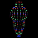 Julefinial lys 320 LED'er Flerfarvet Dia. 40 x 75 cm