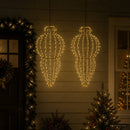 Julefinial lys 2 stk. 640 LED'er Varm hvid Dia. 40 x 75 cm