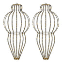 Julefinial lys 2 stk. 640 LED'er Varm hvid Dia. 40 x 75 cm