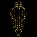 Julefinial lys 2 stk. 640 LED'er Varm hvid Dia. 40 x 75 cm