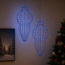 Julefinial lys 2 stk. 640 LED'er Blå Dia. 40 x 75 cm