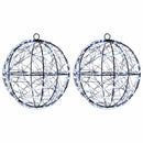 Julefinial lys 2 stk. 400 LED'er Kold hvid Diameter 20 x 22 cm