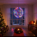 Julefinial lys 200 LED'er Flerfarvet Diameter 20 x 22 cm