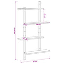Væghylde Røget eg 61 x 13,5 x 105,5 cm Konstrueret træ