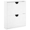 Sko skab VENRAY 70 x 17 x 82 cm Konstrueret træ Hvid
