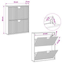 Sko skab VENRAY 70 x 17 x 82 cm Konstrueret træ Hvid