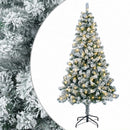 Kunstigt Hinged Juletræ 150 cm 150 LED'er Varm hvid