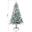 Kunstig juletræ med kugler 240 cm 300 LED'er Varm hvid