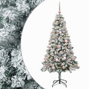 Kunstig juletræ med kugler 150 cm 150 LED'er Varm hvid