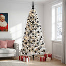 Kunstigt juletræ med julekugle 240 cm 300 LED'er Varm hvid