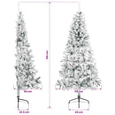 Kunstigt juletræ med julekugle 210 cm 300 LED'er Varm hvid
