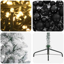 Kunstigt juletræ med julekugle 240 cm 300 LED'er Varm hvid