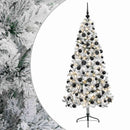 Kunstigt juletræ med julekugle 240 cm 300 LED'er Varm hvid