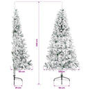 Kunstigt juletræ med julekugle 240 cm 300 LED'er Varm hvid