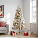 Kunstigt juletræ med julekugle 240 cm 300 LED'er Varm hvid