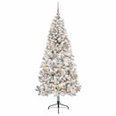 Kunstigt juletræ med julekugle 240 cm 300 LED'er Varm hvid