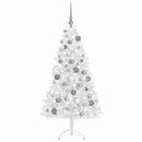Kunstigt juletræ med julekugle 240 cm 300 LED'er Varm hvid
