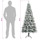 Kunstigt Hinged Juletræ 180 cm 300 LED'er Varm hvid