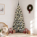 Kunstigt juletræ med julekugle 180 cm 300 LED'er Varm hvid