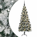 Kunstigt juletræ med julekugle 240 cm 300 LED'er Varm hvid