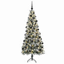 Kunstigt juletræ med julekugle 240 cm 300 LED'er Varm hvid