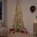 Kunstigt juletræ med julekugle 240 cm 300 LED'er Varm hvid