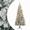 Kunstigt juletræ med julekugle 240 cm 300 LED'er Varm hvid